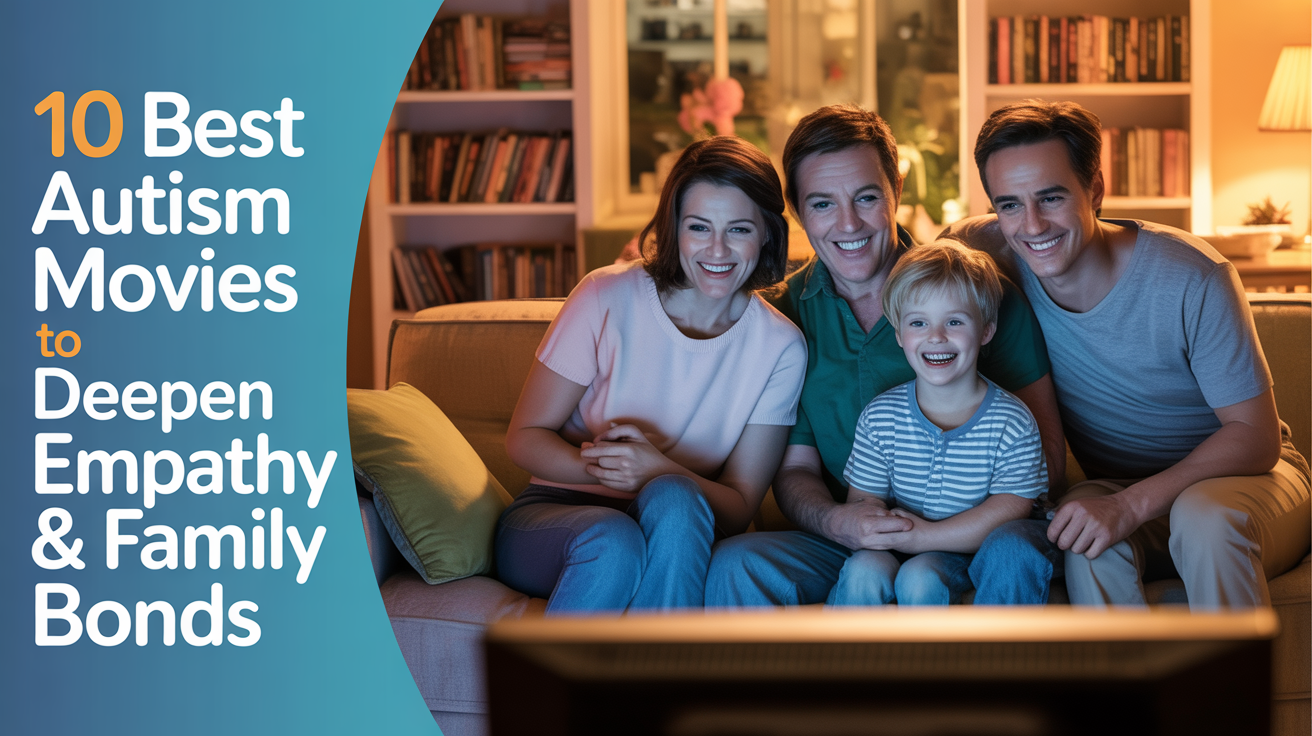 Family watching autism awareness movies together.